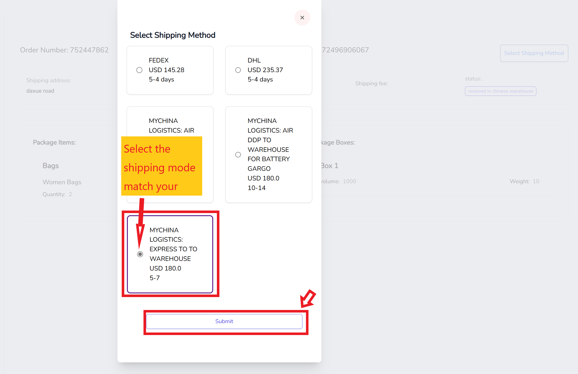 Select the mode of transportation. - Screen 1